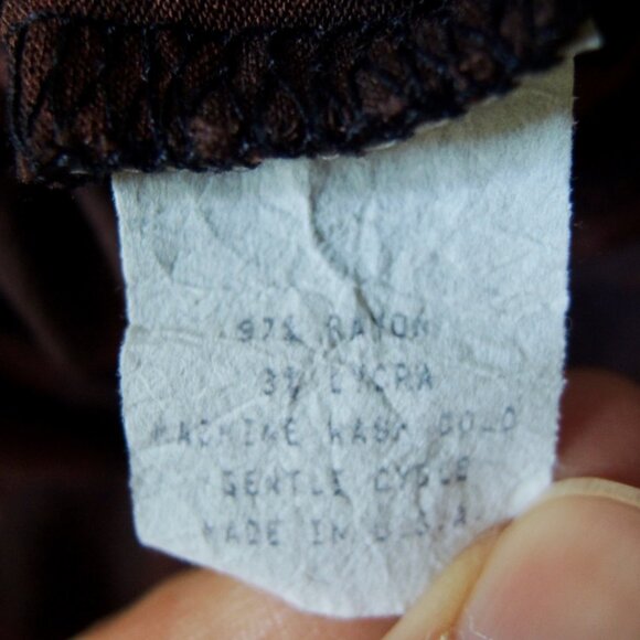 Salaam Black & Brown Faux Wrap Ruched Jersey Dress M - Picture 8 of 9